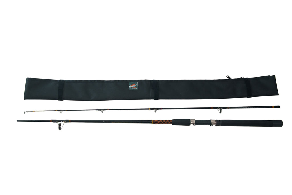 Pole Guards 2-Pieces Fishing Rod Protective Cover – Dual-Compartment Zippered Bag for Disassembled Rods – Adjustable. Made in USA