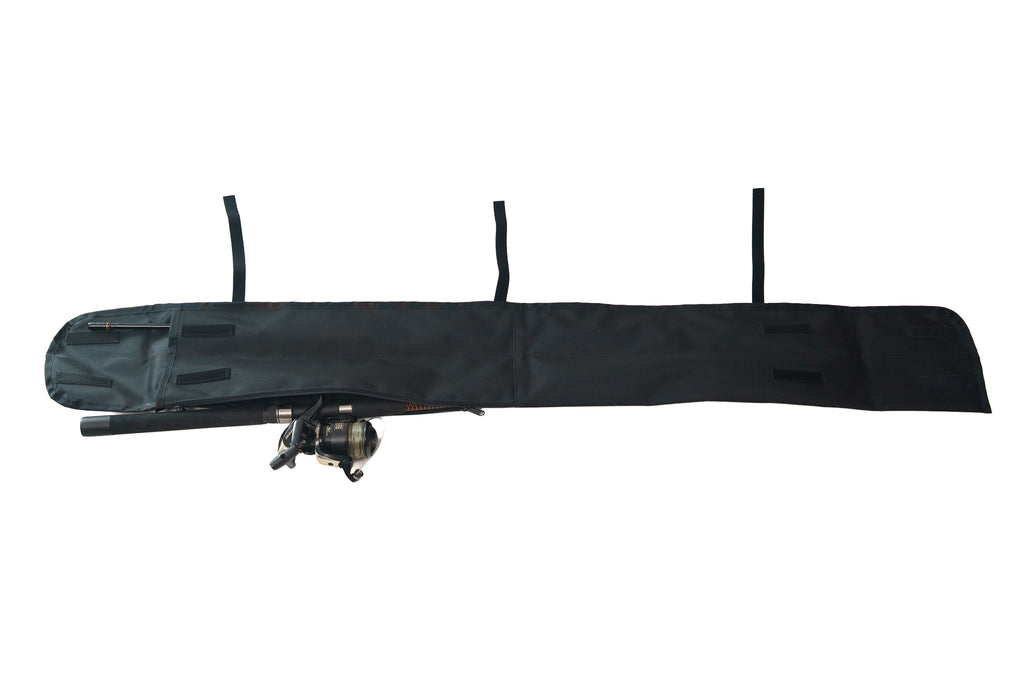 Pole Guards 2-Pieces Fishing Rod Protective Cover – Dual-Compartment Zippered Bag for Disassembled Rods – Adjustable. Made in USA