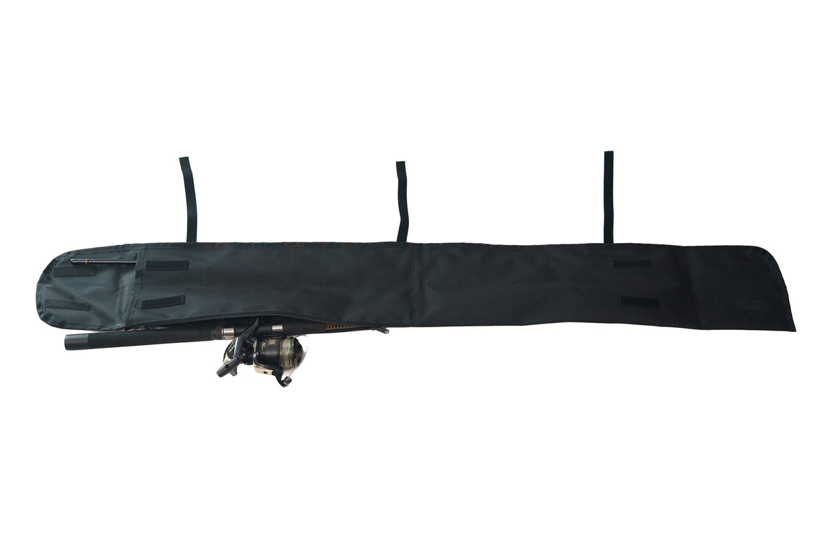 Pole Guards 2-Pieces Fishing Rod Protective Cover – Dual-Compartment Zippered Bag for Disassembled Rods – Adjustable. Made in USA