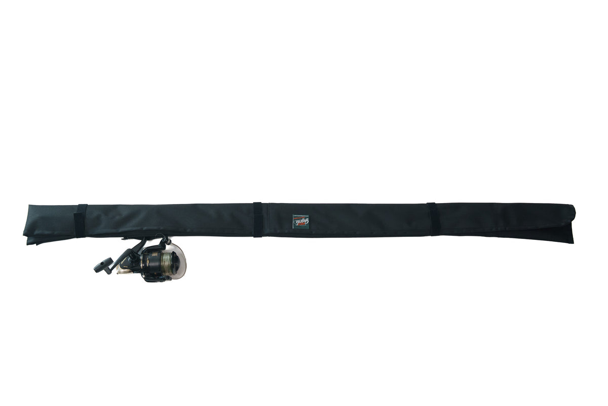 Pole Guards 2-Pieces Fishing Rod Protective Cover – Dual-Compartment Zippered Bag for Disassembled Rods – Adjustable. Made in USA